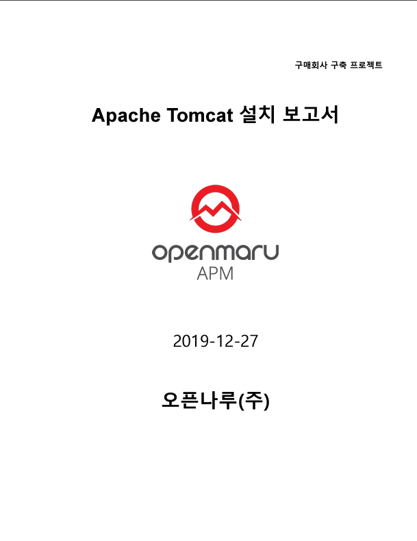 Apache Tomcat 설치 보고서