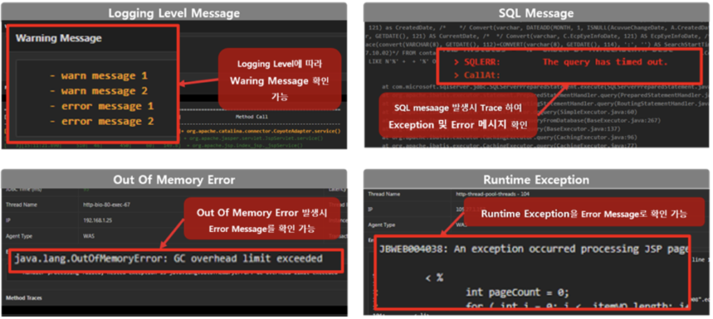 애플리케이션 오류 모니터링 기능