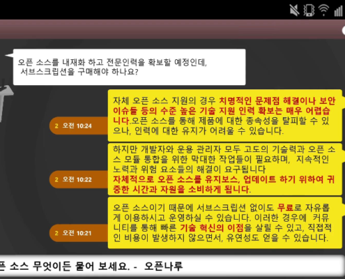 공개SW 와 독점SW 차이점