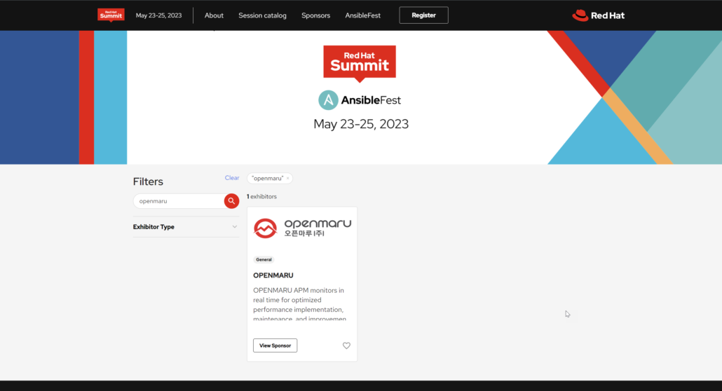 2023 Red Hat Summit 공식 Sponsor "오픈마루"