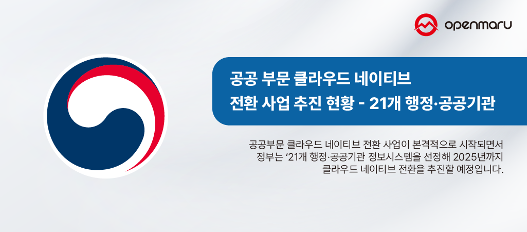 공공 부문 클라우드 네이티브 전환 사업 추진 현황